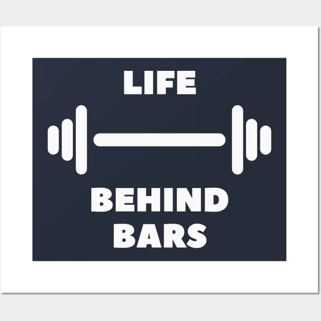 Funny Bodybuilding Barbell T-Shirt Wall Art by happinessinatee